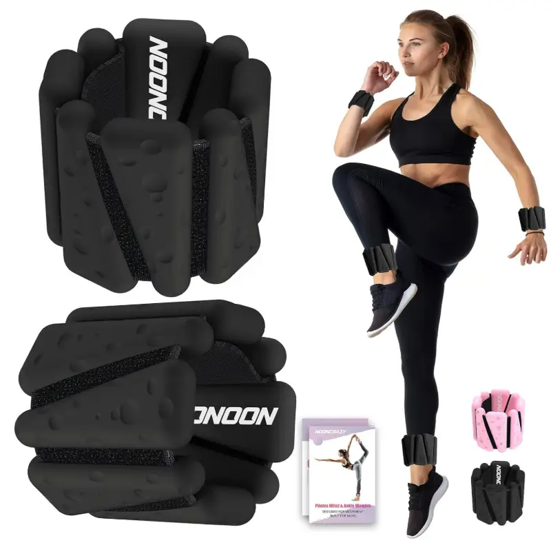 Wrist Ankle Weights Bangles for Women, Adjustable Silicone Pilates Weights